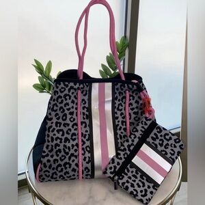 Leopard Neoprene Tote Bag